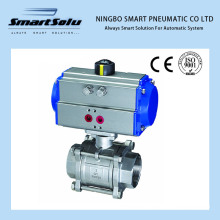 Pneumatic Actuators with Ss 3PC Screwed End Ball Valve